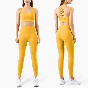 Conjunto Legging Feminino para Academia Fitness RDI Sports® Amarelo