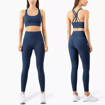 Conjunto Legging Feminino para Academia Fitness RDI Sports® Azul Marinho