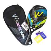 Raquete de Beach Tennis 3k Camewin Carbon Sunwave Azul