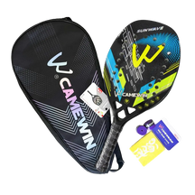 Raquete de Beach Tennis 3k Camewin Carbon Sunwave Azul