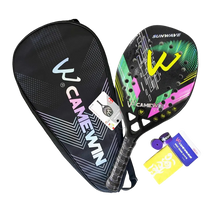 Raquete de Beach Tennis 3k Camewin Carbon Sunwave Rosa